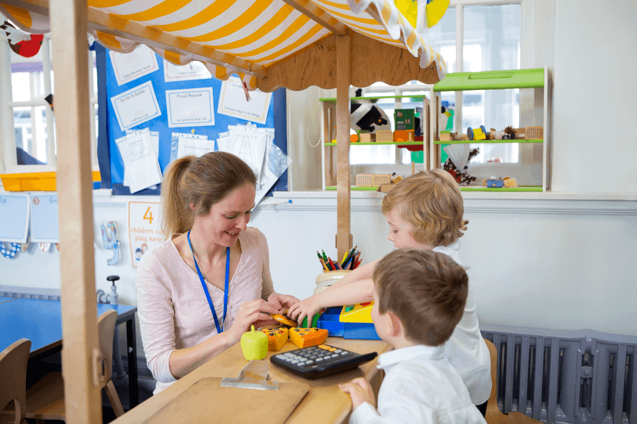 Therapist with child