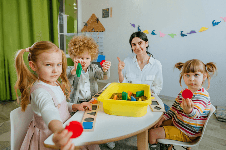 Therapist with child